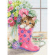 Симпатичний кошеня Набір для вишивки Luca-S B2390 фото