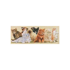 Набір для вишивання Janlynn 106-0046 Kittens in a Row фото