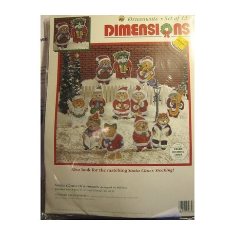 Набор для вышивания Dimensions 8468 Santa Claws Ornament фото