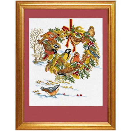 Wreath and birds Набір для вишивання Eva Rosenstand 12-986 фото