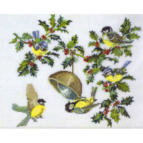 Birds & holly Набор для вышивания Eva Rosenstand 12-451 фото