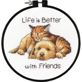 Better with Friends Набор для вышивания крестом Dimensions 72-74549