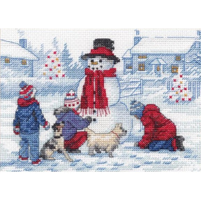 Building A Snowman Набор для вышивания крестом Dimensions 70-08993