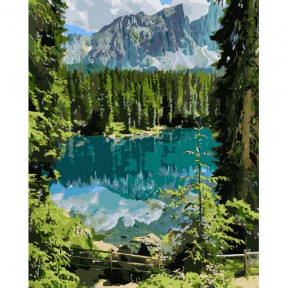 Загадкове озеро Картина за номерами Ідейка полотно на підрамнику 40x50см КНО2270