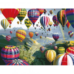Воздушные шары Картина по номерам Идейка холст на подрамнике 40x50см КНО1056