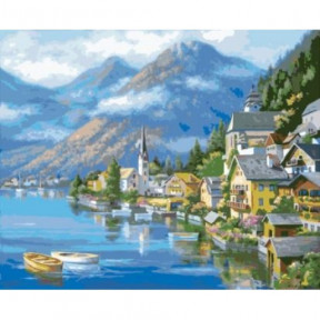 Австрійський пейзаж Картина за номерами Ідейка полотно на підрамнику 40x50см КНО2143