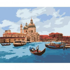Опівдні у Венеції Картина за номерами Ідейка полотно на підрамнику 40x50см КНО2118