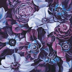 Пурпурне розмаїття худ. Діана Тучс Картина за номерами Ідейка полотно на підрамнику 40x40см КНО3016