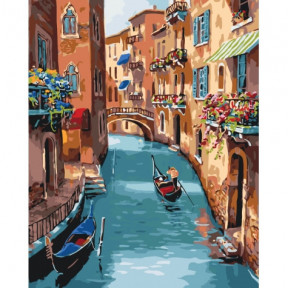 Сонячна Венеція Картина за номерами Ідейка полотно на підрамнику 40x50см КНО2153