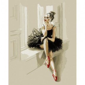 Изысканность балерины Картина по номерам Идейка холст на подрамнике 40x50см КНО4548