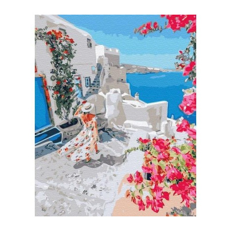 Цветущая Греция BrushMe холст на подрамнике 40x50см GX34836