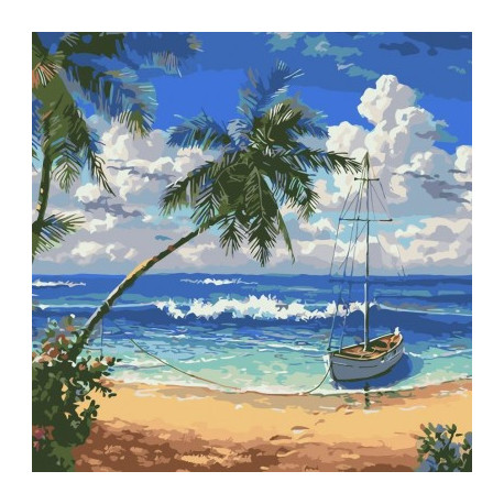Райский остров ArtStory холст на подрамнике 40x40см AS0328