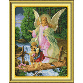 Ангел Хранитель Набір для вишивання хрестиком з друкованою  схемою на тканині Joy Sunday R267