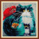 Красочные коты Набор для вышивания крестом с печатью на ткани