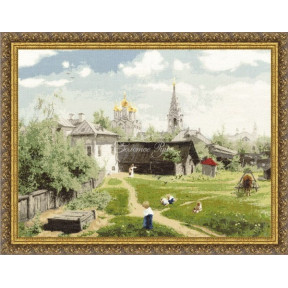Набор для вышивки крестом Золотое Руно ПФ-010 Московский дворик