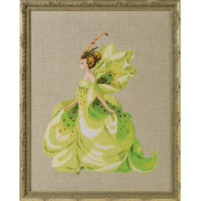 Green Lady Slipper / Зеленая леди Nora Corbett Схема для вышивания крестом NC273