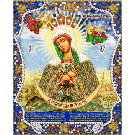Остробрамская Пресвятая Богородица Рисунок на ткани Марічка