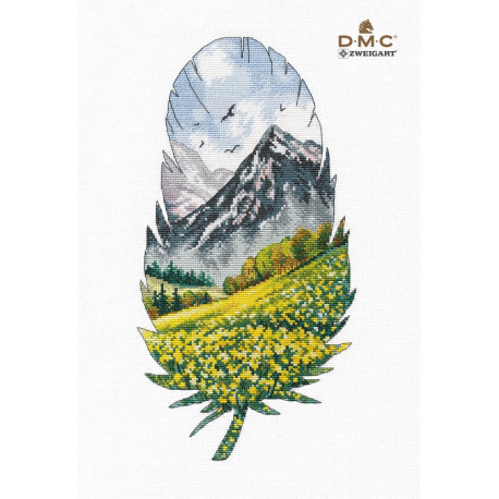 Гірський пейзаж-1 Набір для вишивання хрестиком Овен 1401о фото