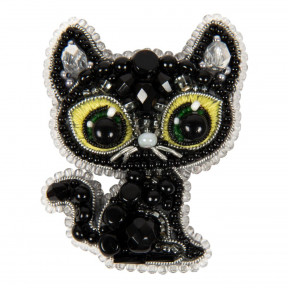 Чорний кіт Crystal Art Набір для виготовлення брошки БП-330