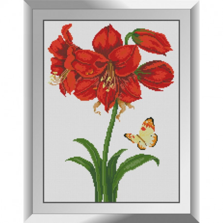 Набір алмазного живопису Dream Art Метелик у лілії 31615D фото