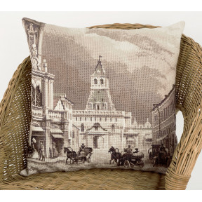 Старая Москва. Ильинские ворота (Подушка) Набор для вышивки крестом Panna ПД-1902