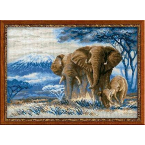 Набір для вишивки хрестиком Ріоліс 1 144 Слони в Савані