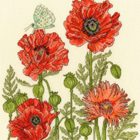 Набор для вышивания крестом Poppy Garden Маковый сад Bothy