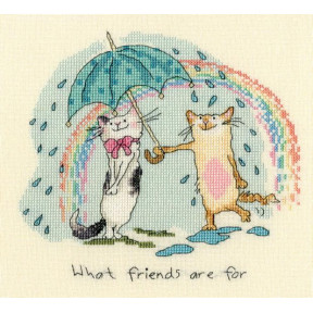 Набор для вышивания крестом What friends are for "Для чего нужны друзья" Bothy Threads XAJ8