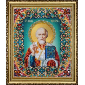 Икона Святой Николай Чудотворец набор для вышивания бисером
