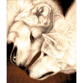 Белые волки Набор для вышивания бисером ТМ АЛЕКСАНДРА ТОКАРЕВА