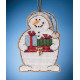 Снеговик с подарками Набор для вышивания крестом Mill Hill MH162136