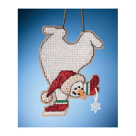 Снеговик акробат Набор для вышивания крестом Mill Hill MH162134