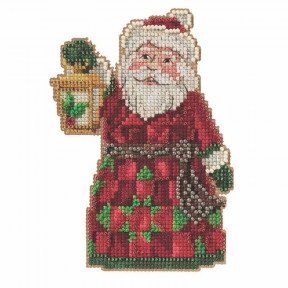 Санта с фонарем Набор для вышивания крестом Mill Hill JS202113