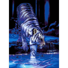 Тигр у воді Набір для вишивання бісером ТМ ОЛЕКСАНДРА ТОКАРЕВА