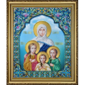 Икона Вера, Надежда, Любовь и мать их Софья набор для вышивания бисером Картины Бисером P-435