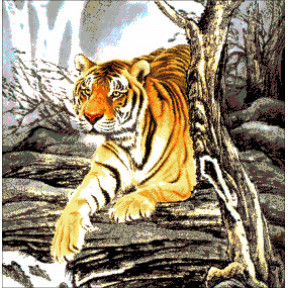 Тигр в горах Набір для вишивання бісером ТМ ОЛЕКСАНДРА ТОКАРЕВА 32-2627-НТ