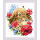 Кролик у квітах Набір для вишивання хрестом Ріоліс 1986 фото