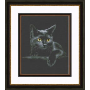 Чорний кіт набір для вишивання хрестиком OLanTa VN-166 фото
