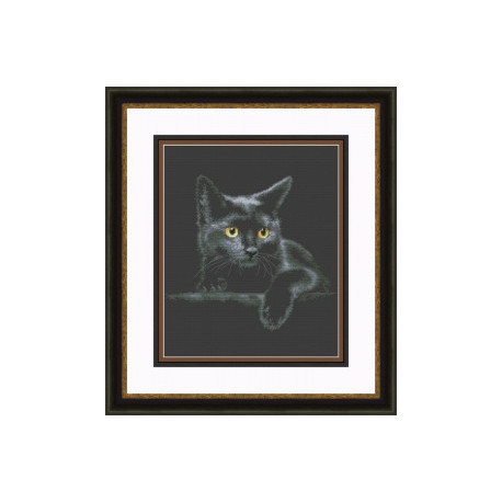 Черный кот набор для вышивания крестиком OLanTa VN-166 фото