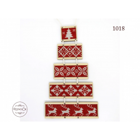 Набор для вышивки крестом на деревянной основе ФрузелОк Скандинавская елка 1018