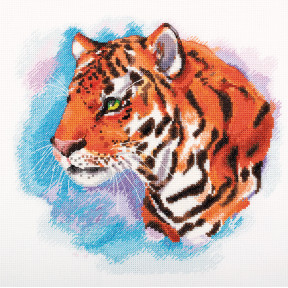 Акварельний тигр Набір для вишивання хрестиком Panna J-7332