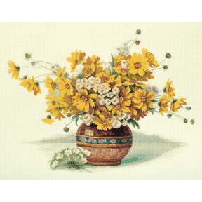 Букет із жовтими квітами Набір для вишивання хрестиком Panna C-7160
