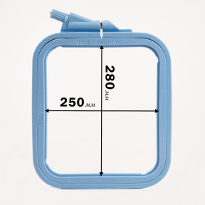 Пяльці-рамка Nurge (блакитні) 170-14 квадратні для вишивання, 250 мм, х 280 мм