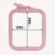 Пяльцы-рамка Nurge (розовые) 170-14 квадратные для вышивания