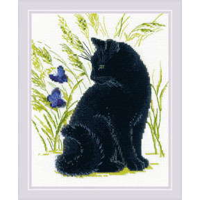 Набір для вишивання хрестиком Ріоліс Чорний кіт 2001