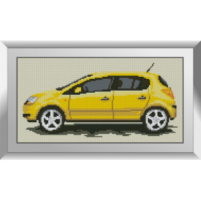 Жовтий автомобіль. Dream Art . Набір алмазної мозаїки (квадратні, повна) 31663