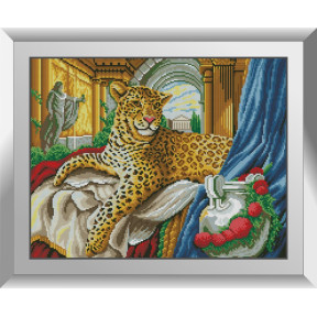 Королівський леопард. Dream Art . Набір алмазної мозаїки (квадратні, повна) 31685