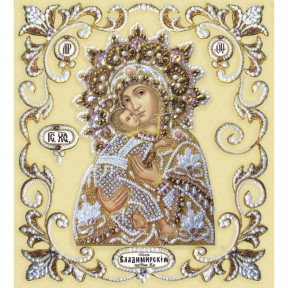 Икона Богородица Владимирская в короне Набор для вышивания бисером Изящное Рукоделие БП-161