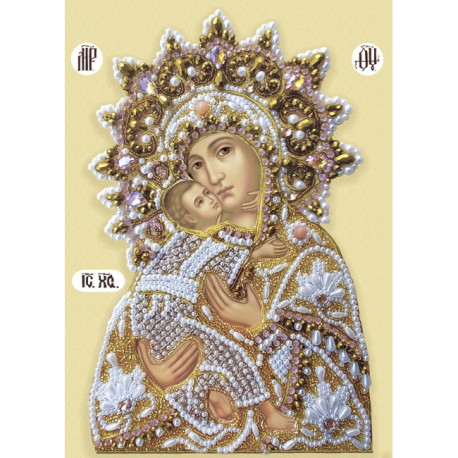 Икона Богородица Владимирская Набор для вышивания бисером