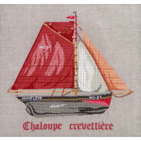 Креветочная лодка Схема для вышивания крестом Lucas Creations G06-C